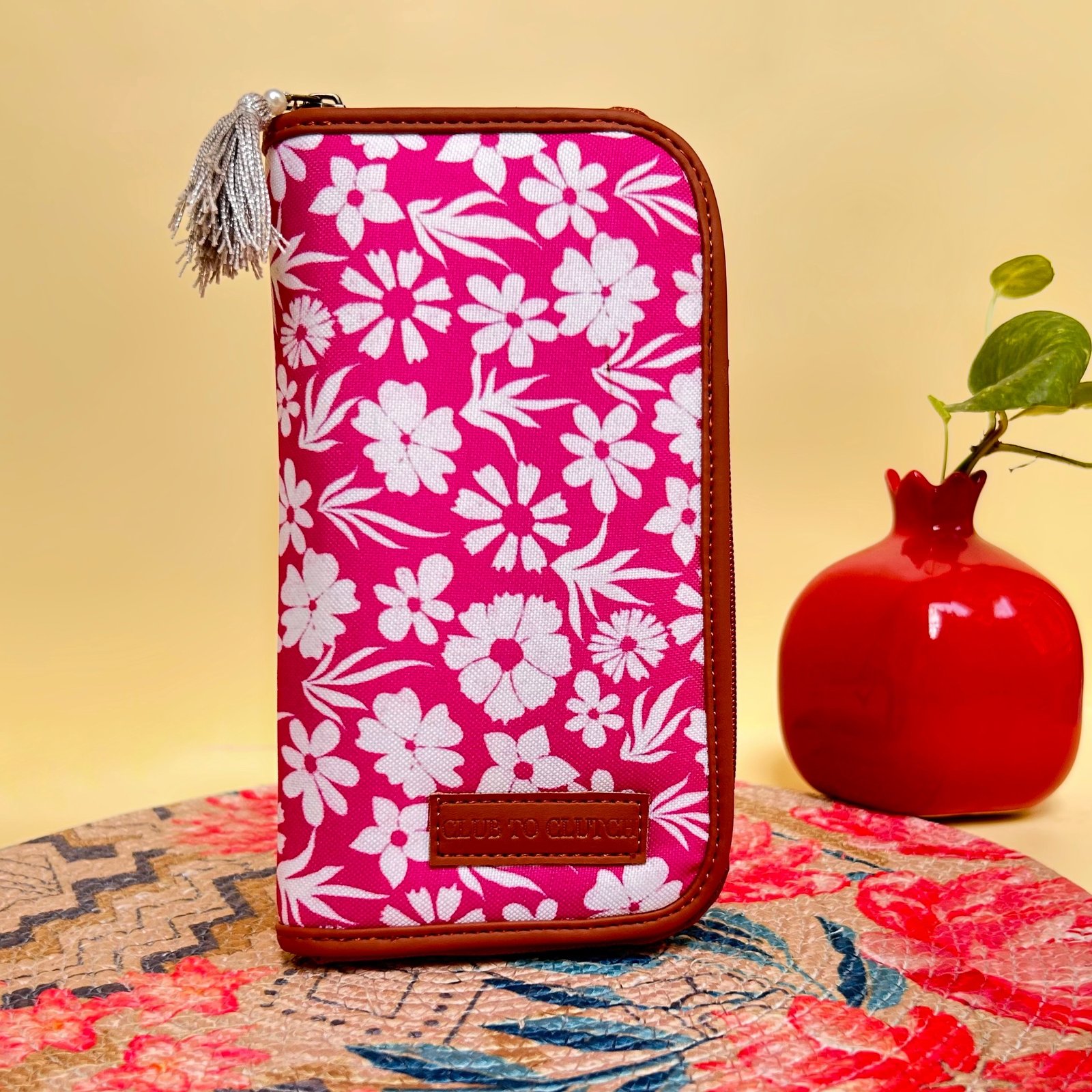 Pink Blossom Meadow Zip Wallet - Image 2