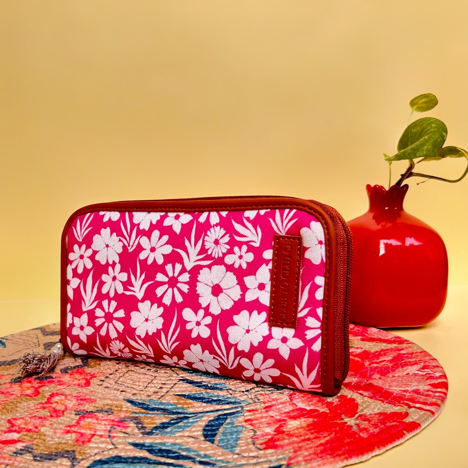 Pink Blossom Meadow Zip Wallet - Image 5