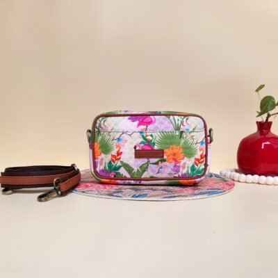 Floral Whisper Printed Sling Bag - Front View - Club To Clutch