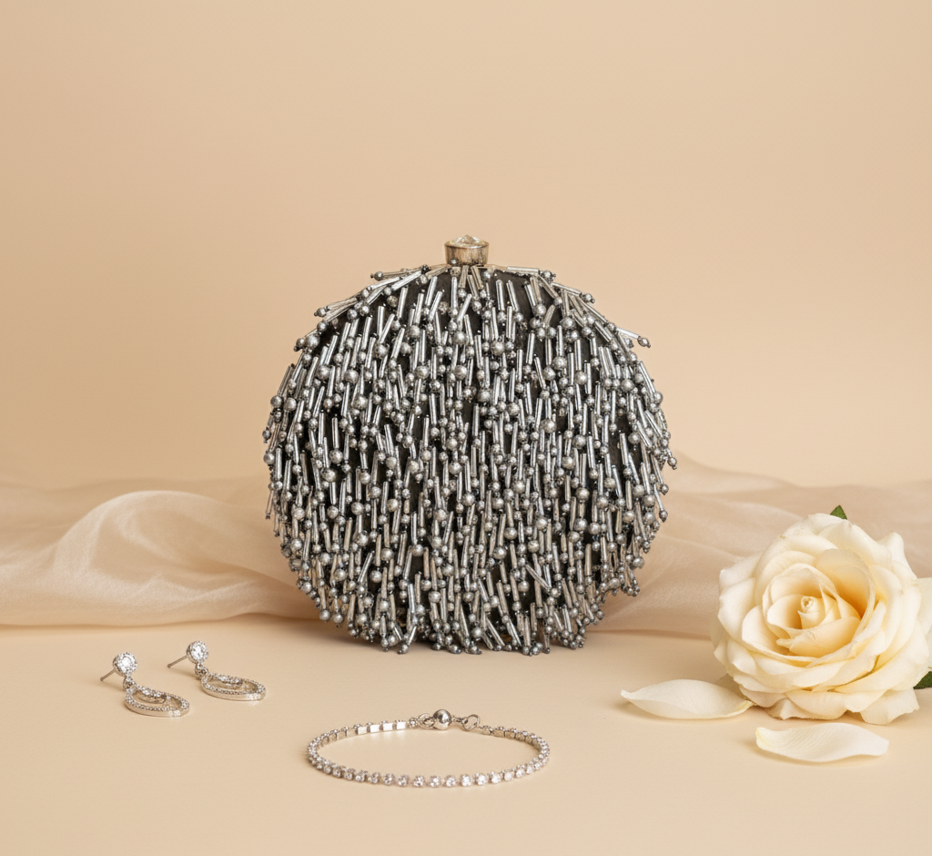 Silver Starlight Clutch